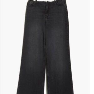 NWT Good American Wide Leg Pull-On Jeans Black Size Small